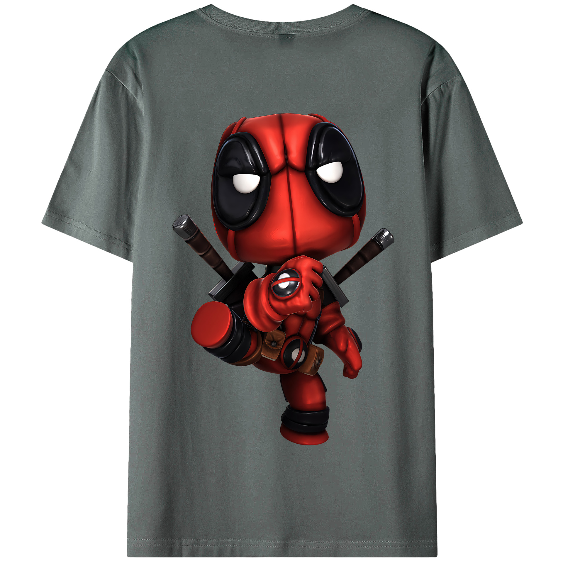 （画像用） Deadpool デッドプール 綿100％半袖Tシャツ（背面プリント）